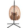ΚΡΕΜΑΣΤΗ ΦΩΛΙΑ NESTA HM6468.05 ΜΑΥΡΟ ΜΕΤΑΛΛΟ--ΚΑΦΕ P.E.RATTAN 100x100x190Υεκ.