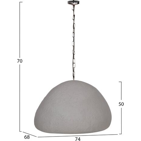 ΦΩΤΙΣΤΙΚΟ ΟΡΟΦΗΣ ΚΡΕΜΑΣΤΟ JAYLEN HM4703.03XL FIBER CEMENT ΓΚΡΙ 74x68x50-70Υεκ.