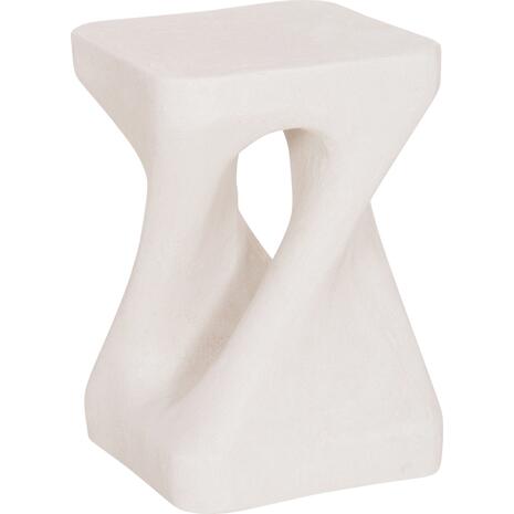 ΣΚΑΜΠΟ ΤΕΤΡΑΓΩΝΟ SANTORINI HM18337 ΠΟΛΥΡΗΤΙΝΗ--ΥΠΟΛΕΥΚΟ ΧΡΩΜΑ 30x30x45Yεκ