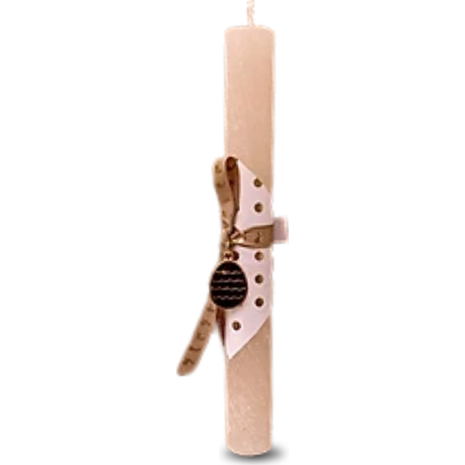 Λαμπάδα Deris Στρογγυλή Σαγρέ Με Αυγό Σάπιο Μήλο