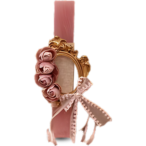 Λαμπάδα Deris Με Κορνίζα Και Τριαντάφυλλα Σάπιο Μήλο