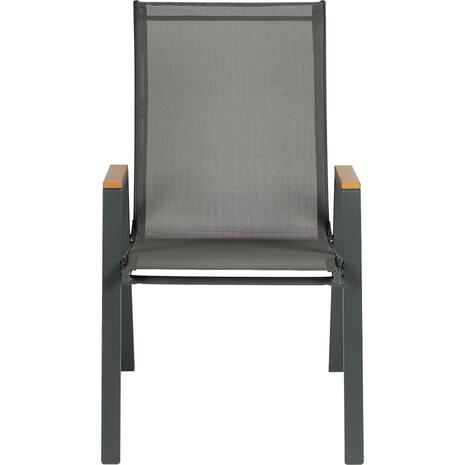 ΠΟΛΥΘΡΟΝΑ ΕΞ.ΧΩΡΟΥ LEONE HM6429.01 ΜΕΤΑΛΛΙΚΗ ΓΚΡΙ--TEXTILENE ΓΚΡΙ 55x74x90Υεκ