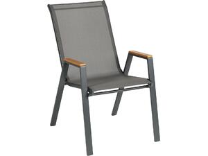 ΠΟΛΥΘΡΟΝΑ ΕΞ.ΧΩΡΟΥ LEONE HM6429.01 ΜΕΤΑΛΛΙΚΗ ΓΚΡΙ--TEXTILENE ΓΚΡΙ 55x74x90Υεκ