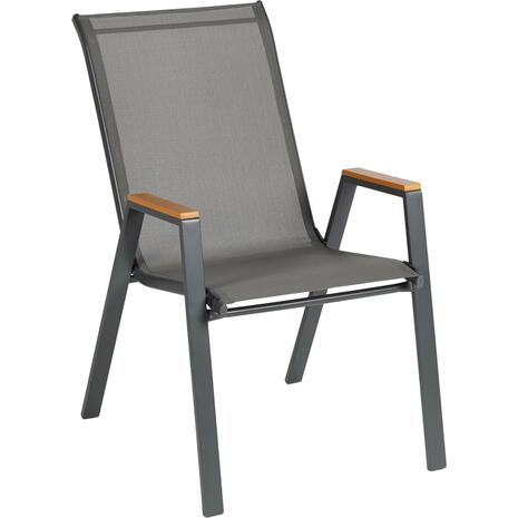 ΠΟΛΥΘΡΟΝΑ ΕΞ.ΧΩΡΟΥ LEONE HM6429.01 ΜΕΤΑΛΛΙΚΗ ΓΚΡΙ--TEXTILENE ΓΚΡΙ 55x74x90Υεκ