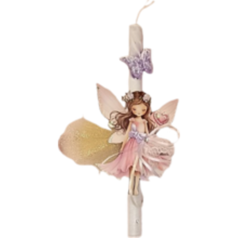 Λαμπάδα αρωματική ξύλινη φιγούρα νεράιδα μεγάλη (διάφορα χρώματα)