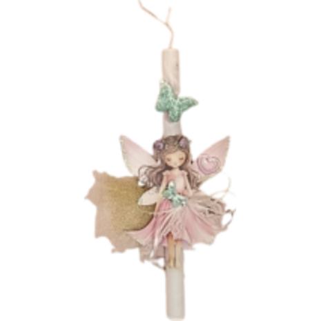 Λαμπάδα αρωματική ξύλινη φιγούρα νεράιδα μεγάλη (διάφορα χρώματα)