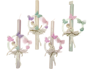 Λαμπάδα αρωματική ξύλινη φιγούρα μπαλαρίνα (διάφορα χρώματα)