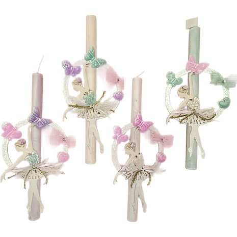 Λαμπάδα αρωματική ξύλινη φιγούρα μπαλαρίνα (διάφορα χρώματα)