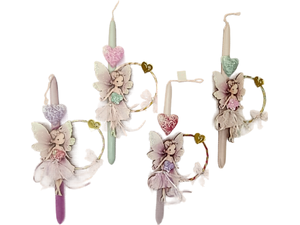 Λαμπάδα αρωματική ξύλινη φιγούρα νεράιδα (διάφορα χρώματα)