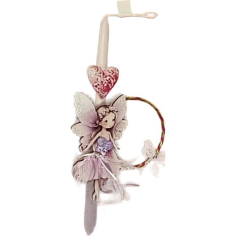 Λαμπάδα αρωματική ξύλινη φιγούρα νεράιδα (διάφορα χρώματα)