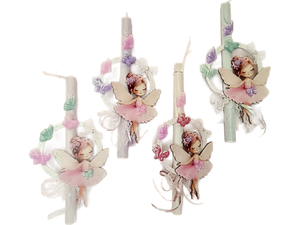 Λαμπάδα αρωματική ξύλινη φιγούρα μπαλαρίνα (διάφορα χρώματα)