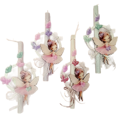 Λαμπάδα αρωματική ξύλινη φιγούρα μπαλαρίνα (διάφορα χρώματα)