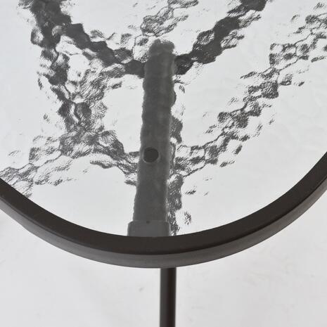 ΤΡΑΠΕΖΙ BRUNO 140Χ80Χ72Υεκ. ΚΑΦΕ ΜΕΤΑΛΛΙΚΟ ΜΕ ΓΥΑΛΙΝΗ ΕΠΙΦΑΝΕΙΑ HM5106.02