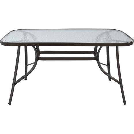 ΤΡΑΠΕΖΙ BRUNO 140Χ80Χ72Υεκ. ΚΑΦΕ ΜΕΤΑΛΛΙΚΟ ΜΕ ΓΥΑΛΙΝΗ ΕΠΙΦΑΝΕΙΑ HM5106.02