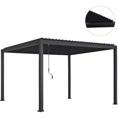 ΒΙΟΚΛΙΜΑΤΙΚΗ ΠΕΡΓΚΟΛΑ ΑΛΟΥΜΙΝΙΟΥ DOMECIL HM6612.01 ΜΕ ΜΕΤΑΛ. ΠΕΡΣΙΔΕΣ--300x400x240Υ