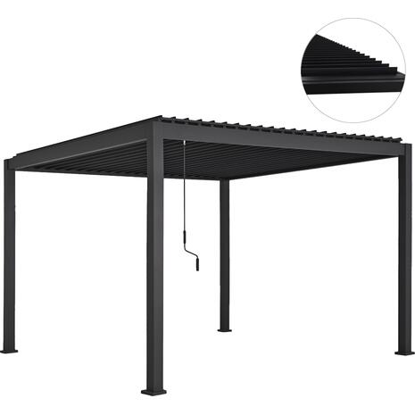 ΒΙΟΚΛΙΜΑΤΙΚΗ ΠΕΡΓΚΟΛΑ ΑΛΟΥΜΙΝΙΟΥ DOMECIL HM6611.01 ΜΕ ΜΕΤΑΛ. ΠΕΡΣΙΔΕΣ--300x300x240Υ