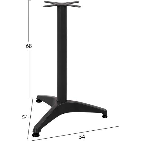 ΒΑΣΗ ΤΡΑΠΕΖΙΟΥ ΑΛΟΥΜΙΝΙΟΥ ΜΑΥΡΗ HM449.03 ΣΤΑΥΡΟΣ 29x29εκ- 54x54x68Υεκ.