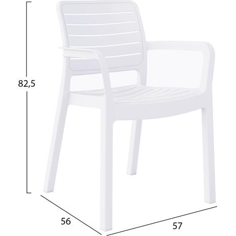 ΠΟΛΥΘΡΟΝΑ ΕΞΩΤ.ΧΩΡΟΥ FLAN HM6369.01 ΛΕΥΚΟ ΠΟΛΥΠΡΟΠΥΛΕΝΙΟ 57x56x82.5Yεκ.