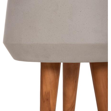 ΓΛΑΣΤΡΑ ΕΣΩΤ.ΧΩΡΟΥ QUAN HM4680.03M FIBER CEMENT ΓΚΡΙ--ΒΑΣΗ TEAK Φ35x50Υεκ