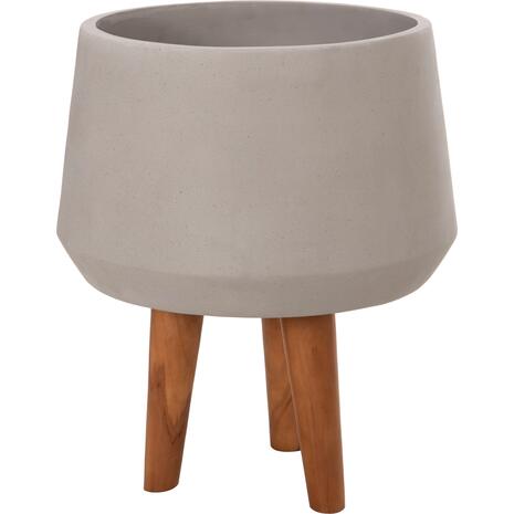 ΓΛΑΣΤΡΑ ΕΣΩΤ.ΧΩΡΟΥ QUAN HM4680.03M FIBER CEMENT ΓΚΡΙ--ΒΑΣΗ TEAK Φ35x50Υεκ