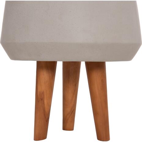 ΓΛΑΣΤΡΑ ΕΣΩΤ.ΧΩΡΟΥ QUAN HM4680.03M FIBER CEMENT ΓΚΡΙ--ΒΑΣΗ TEAK Φ35x50Υεκ