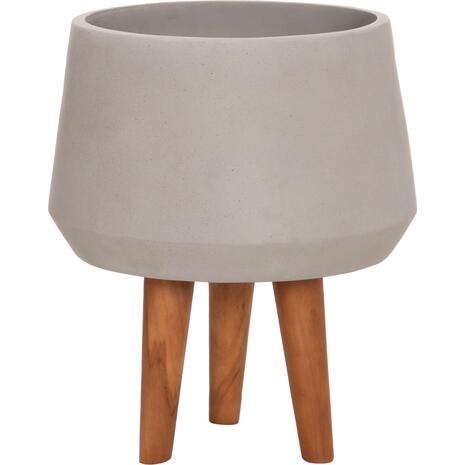 ΓΛΑΣΤΡΑ ΕΣΩΤ.ΧΩΡΟΥ QUAN HM4680.03M FIBER CEMENT ΓΚΡΙ--ΒΑΣΗ TEAK Φ35x50Υεκ