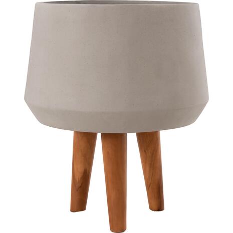 ΓΛΑΣΤΡΑ ΕΣΩΤ.ΧΩΡΟΥ QUAN HM4680.03M FIBER CEMENT ΓΚΡΙ--ΒΑΣΗ TEAK Φ35x50Υεκ