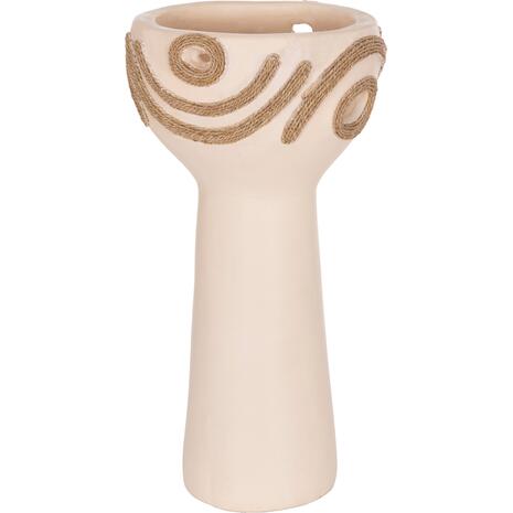 ΕΠΙΤΡΑΠΕΖΙΟ ΔΙΑΚΟΣΜΗΤΙΚΟ DEAN HM4679.02 ΚΡΕΜ ΤΕΡΑΚΟΤΑ & ΣΧΟΙΝΙ AGEL Φ18x35Υεκ