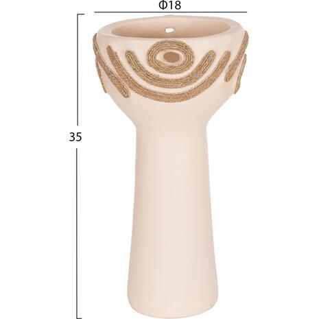 ΕΠΙΤΡΑΠΕΖΙΟ ΔΙΑΚΟΣΜΗΤΙΚΟ DEAN HM4679.02 ΚΡΕΜ ΤΕΡΑΚΟΤΑ & ΣΧΟΙΝΙ AGEL Φ18x35Υεκ