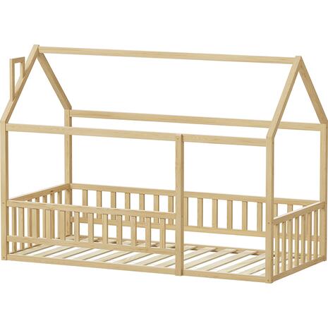 ΚΡΕΒΑΤΙ ΠΑΙΔΙΚΟ ΜΕ ΚΑΓΚΕΛΟ HOUSER HM706.01 τ.MONTESSORI ΞΥΛΟ ΠΕΥΚΟ ΦΥΣΙΚΟ-190x90εκ