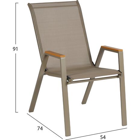 ΠΟΛΥΘΡΟΝΑ ΕΞ.ΧΩΡΟΥ LEONE HM6429.04 ΜΕΤΑΛΛΙΚΗ ΣΑΜΠΑΝΙ--TEXTILENE ΣΑΜΠΑΝΙ 54x74x91Υεκ