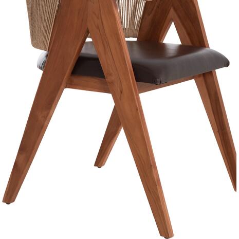 ΠΟΛΥΘΡΟΝΑ ΤΡΑΠΕΖΑΡΙΑΣ BRANN HM18238.11 ΞΥΛΟ ΤΕΑΚ-ΚΑΦΕ PU-ΣΧΟΙΝΙ 60x67x76Υεκ.