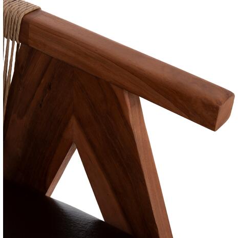 ΠΟΛΥΘΡΟΝΑ ΤΡΑΠΕΖΑΡΙΑΣ BRANN HM18238.11 ΞΥΛΟ ΤΕΑΚ-ΚΑΦΕ PU-ΣΧΟΙΝΙ 60x67x76Υεκ.