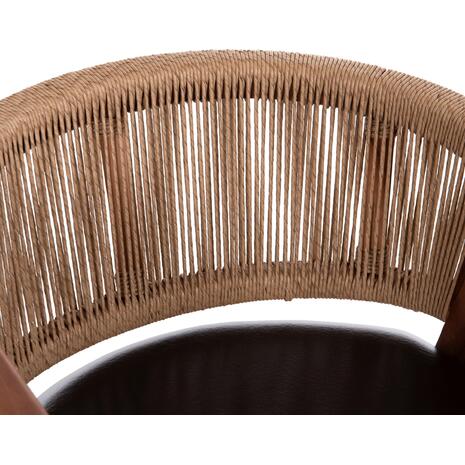 ΠΟΛΥΘΡΟΝΑ ΤΡΑΠΕΖΑΡΙΑΣ BRANN HM18238.11 ΞΥΛΟ ΤΕΑΚ-ΚΑΦΕ PU-ΣΧΟΙΝΙ 60x67x76Υεκ.