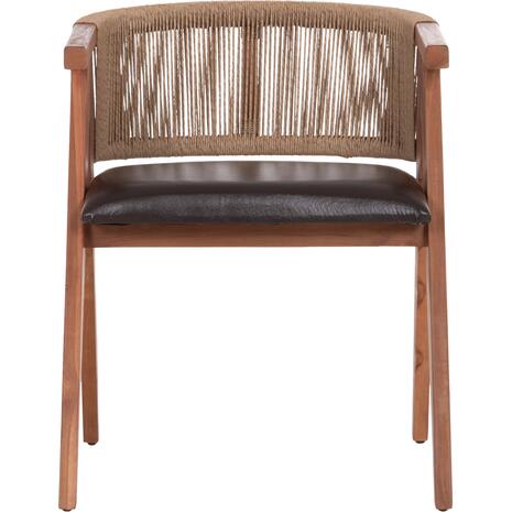 ΠΟΛΥΘΡΟΝΑ ΤΡΑΠΕΖΑΡΙΑΣ BRANN HM18238.11 ΞΥΛΟ ΤΕΑΚ-ΚΑΦΕ PU-ΣΧΟΙΝΙ 60x67x76Υεκ.