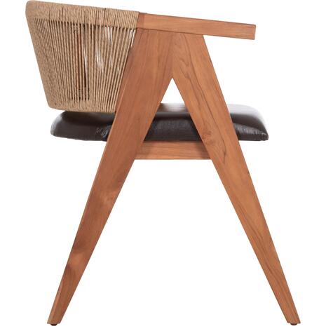 ΠΟΛΥΘΡΟΝΑ ΤΡΑΠΕΖΑΡΙΑΣ BRANN HM18238.11 ΞΥΛΟ ΤΕΑΚ-ΚΑΦΕ PU-ΣΧΟΙΝΙ 60x67x76Υεκ.