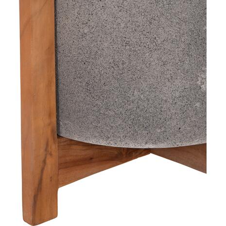 ΓΛΑΣΤΡΑ ΕΣΩΤ.ΧΩΡΟΥ HOFF HM4682.03S FIBER CEMENT ΓΚΡΙ-TEAK ΒΑΣΗ Φ33x42Υεκ
