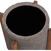 ΓΛΑΣΤΡΑ ΕΣΩΤ.ΧΩΡΟΥ HOFF HM4682.03S FIBER CEMENT ΓΚΡΙ-TEAK ΒΑΣΗ Φ33x42Υεκ