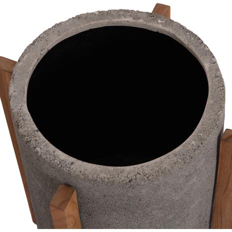 ΓΛΑΣΤΡΑ ΕΣΩΤ.ΧΩΡΟΥ HOFF HM4682.03S FIBER CEMENT ΓΚΡΙ-TEAK ΒΑΣΗ Φ33x42Υεκ