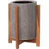 ΓΛΑΣΤΡΑ ΕΣΩΤ.ΧΩΡΟΥ HOFF HM4682.03S FIBER CEMENT ΓΚΡΙ-TEAK ΒΑΣΗ Φ33x42Υεκ