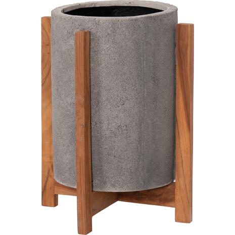 ΓΛΑΣΤΡΑ ΕΣΩΤ.ΧΩΡΟΥ HOFF HM4682.03S FIBER CEMENT ΓΚΡΙ-TEAK ΒΑΣΗ Φ33x42Υεκ
