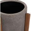 ΓΛΑΣΤΡΑ ΕΣΩΤ.ΧΩΡΟΥ HOFF HM4682.03S FIBER CEMENT ΓΚΡΙ-TEAK ΒΑΣΗ Φ33x42Υεκ