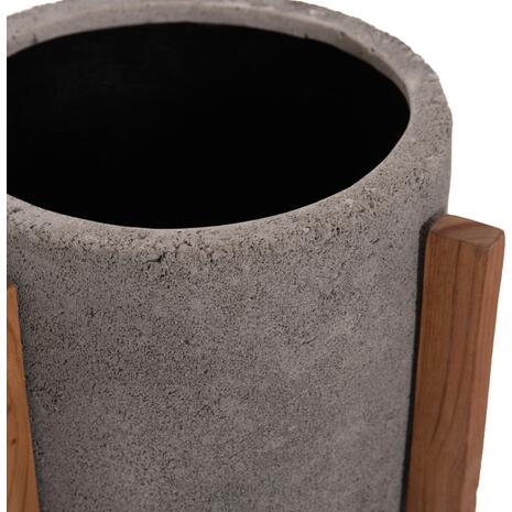 ΓΛΑΣΤΡΑ ΕΣΩΤ.ΧΩΡΟΥ HOFF HM4682.03S FIBER CEMENT ΓΚΡΙ-TEAK ΒΑΣΗ Φ33x42Υεκ