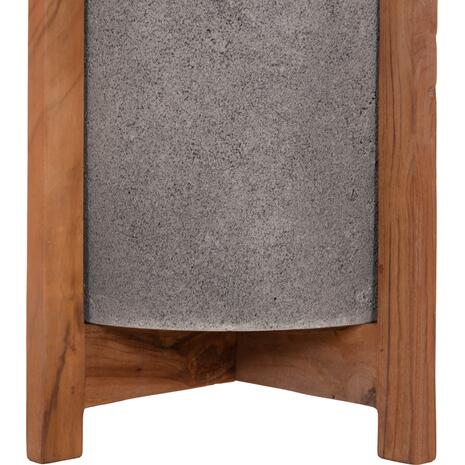 ΓΛΑΣΤΡΑ ΕΣΩΤ.ΧΩΡΟΥ HOFF HM4682.03S FIBER CEMENT ΓΚΡΙ-TEAK ΒΑΣΗ Φ33x42Υεκ