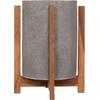 ΓΛΑΣΤΡΑ ΕΣΩΤ.ΧΩΡΟΥ HOFF HM4682.03S FIBER CEMENT ΓΚΡΙ-TEAK ΒΑΣΗ Φ33x42Υεκ