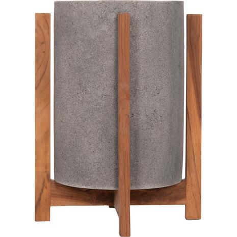 ΓΛΑΣΤΡΑ ΕΣΩΤ.ΧΩΡΟΥ HOFF HM4682.03S FIBER CEMENT ΓΚΡΙ-TEAK ΒΑΣΗ Φ33x42Υεκ
