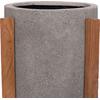 ΓΛΑΣΤΡΑ ΕΣΩΤ.ΧΩΡΟΥ HOFF HM4682.03S FIBER CEMENT ΓΚΡΙ-TEAK ΒΑΣΗ Φ33x42Υεκ