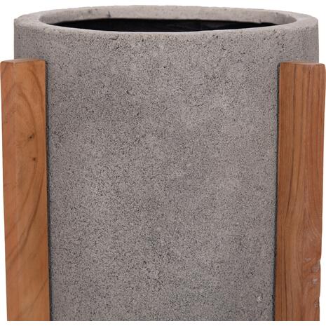 ΓΛΑΣΤΡΑ ΕΣΩΤ.ΧΩΡΟΥ HOFF HM4682.03S FIBER CEMENT ΓΚΡΙ-TEAK ΒΑΣΗ Φ33x42Υεκ