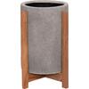 ΓΛΑΣΤΡΑ ΕΣΩΤ.ΧΩΡΟΥ HOFF HM4682.03S FIBER CEMENT ΓΚΡΙ-TEAK ΒΑΣΗ Φ33x42Υεκ