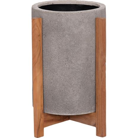ΓΛΑΣΤΡΑ ΕΣΩΤ.ΧΩΡΟΥ HOFF HM4682.03S FIBER CEMENT ΓΚΡΙ-TEAK ΒΑΣΗ Φ33x42Υεκ